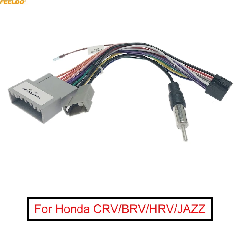 Автомобильный DVD-плеер FEELDO 16PIN адаптер для кабеля питания Android Honda CRV/BRV/HRV/JAZZ Radio