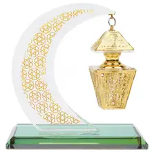 Мусульманская Хрустальная декоративная модель исламского дворца в форме Луны ручной работы сувениры домашний автомобильный Декор мусульманская модель ремесел