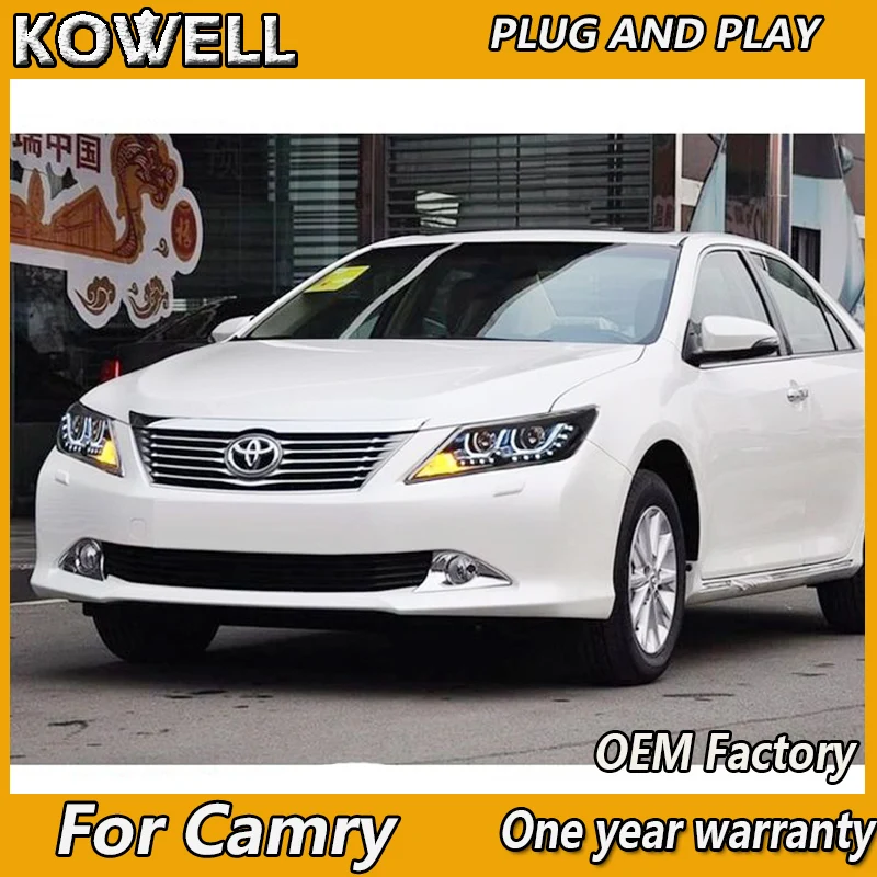 Чехол KOWELL для автомобильной фары Toyota Camry V50 2012-2014 светодиодный ные DRL H7 HID ксенон