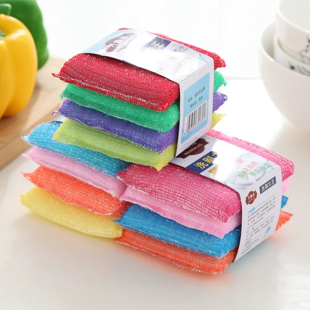 Double Sided Kitchen Cleaning Magic Sponge Kitchen Cleaning Sponge Scrubber Sponges For Dishwashing Bathroom Accessorie Random 3