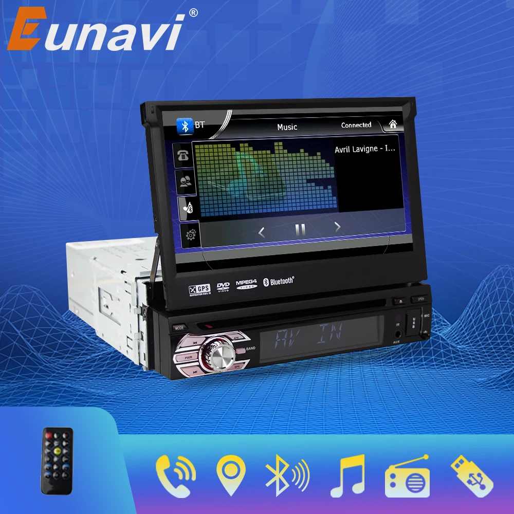 Eunavi1dinUniversalTouchScreenHDCarDVDplayerStereoRadio