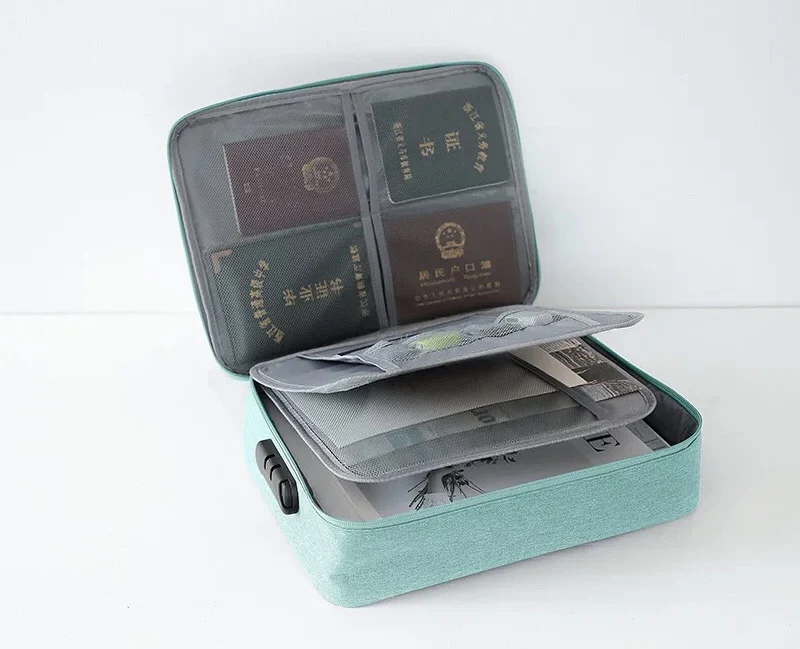 Document storage bag new family extra-large capacity file bill document household registration passport finishing bag - Цвет: D4