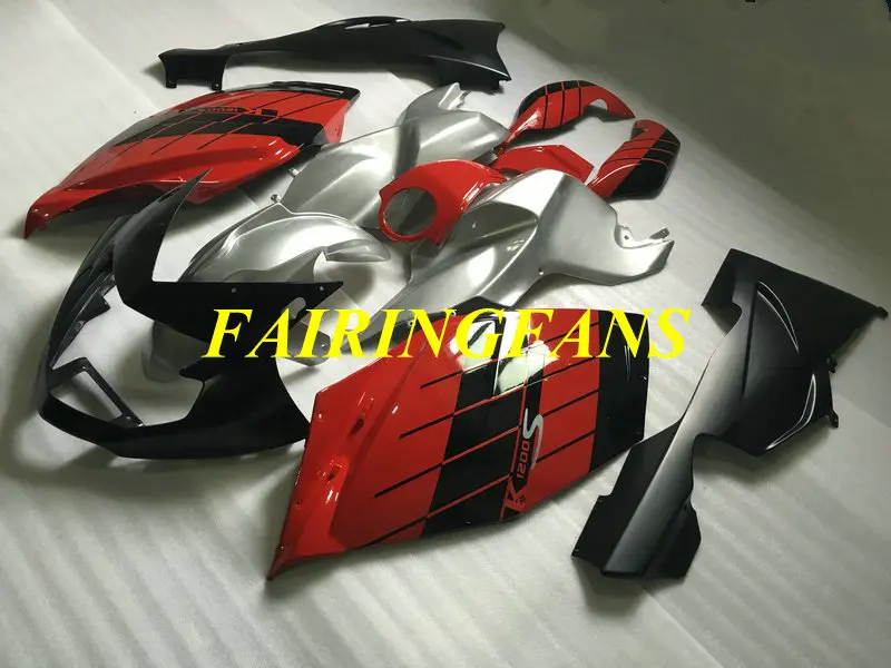 Комплект обтекателей для мотоцикла K1200S 05 06 07 08 K 1200S K1200 2005 2006 2007 2008 ABS Красный Черный Обтекатели кузова+ подарки BA12