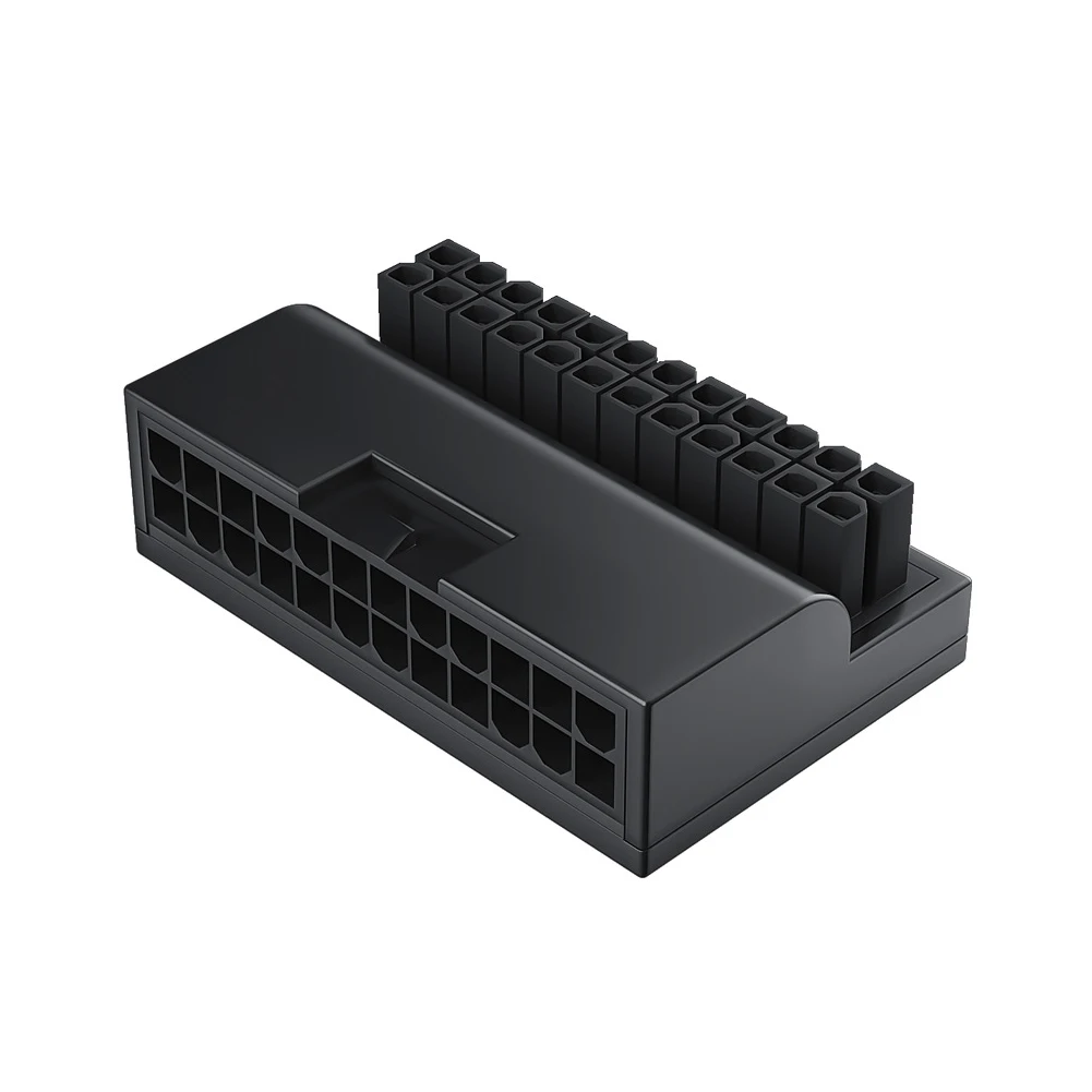 ATX 24 Pin to 90 Degree Power Plug Adapter for Desktop PC Motherboard - Cable Connectors, Modular Design Description Image.This Product Can Be Found With The Tag Names Computer Cables Connecting, Computer Peripherals, PC Hardware Cables Adapters, Power plug