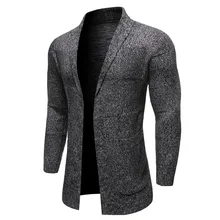 MUQGEW Мужской осенне-зимний свитер кардиган трикотажное пальто куртка толстовка Лоскутная с длинным рукавом модная мужская ветровка# g4