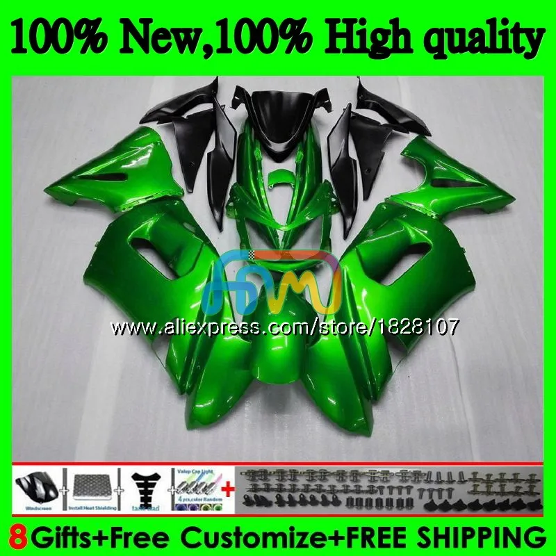 Корпус для KAWASAKI 650R ER6 F 650 R ER 6 F ER6F 06 650R-ER6F 6BS. 13 жемчуг зеленый ER-6F ER 6F 06 07 08 2006 2007 2008 комплект обтекателей