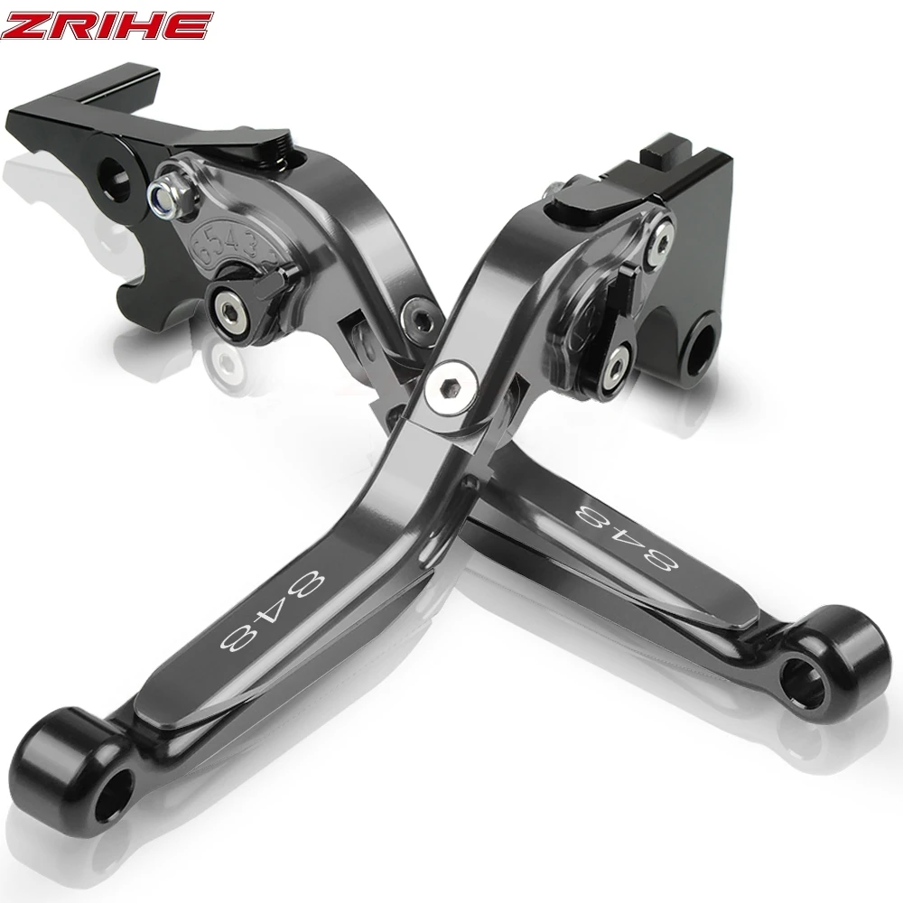 CNC рычаги тормоза мотоцикла сцепления для Ducati 848 2007-2013 2008 2009 2010 скремблер Регулируемый рычаг складной Мото Аксессуары - Цвет: 848 2007-2013