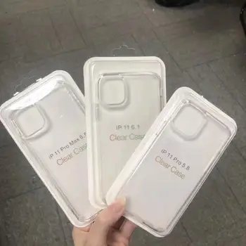 

25pcs/lot Original Official transparent Case Cover for i 11 pro max 6 7 8 plus X XS MAX XR Silicone With packaging box