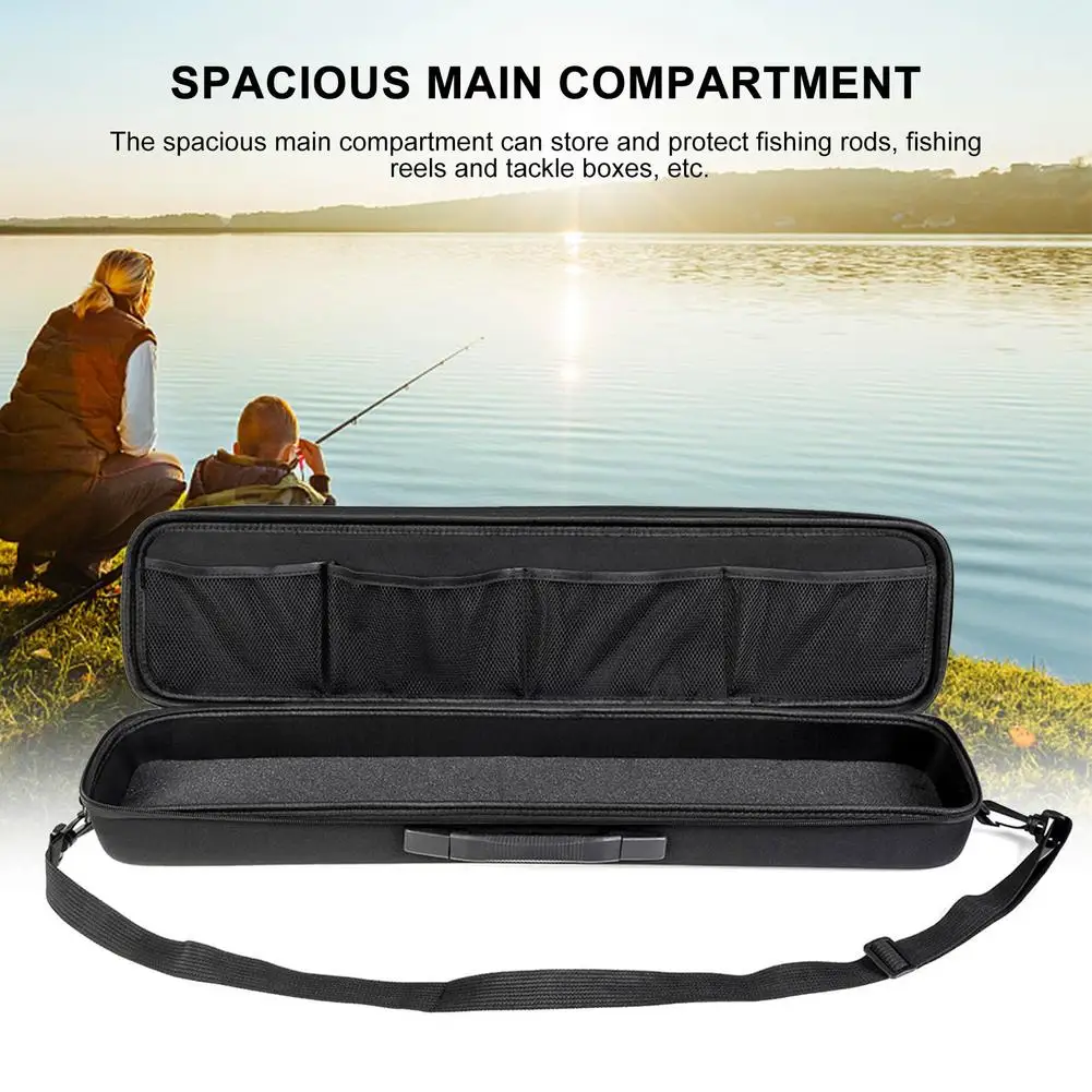 Portable Outdoor Fishing Bags 64cmx16cmx7cm Shockproof Nylon