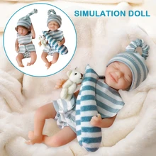 Mini poupées endormissantes en Silicone, Simulation de bébé Reborn, accessoires de photographie, cadeau pour enfants pour activités préscolaires, jouet 