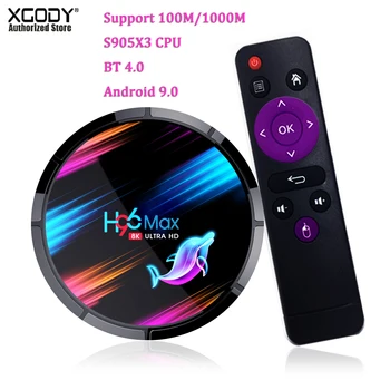 

H96max S905X3 64-bit Wifi Bluetooth Round TV Box 8k HD Android 9.0 TV Box 4GB 32GB HDMI 2.1 Set Top Box Media Box 1000M
