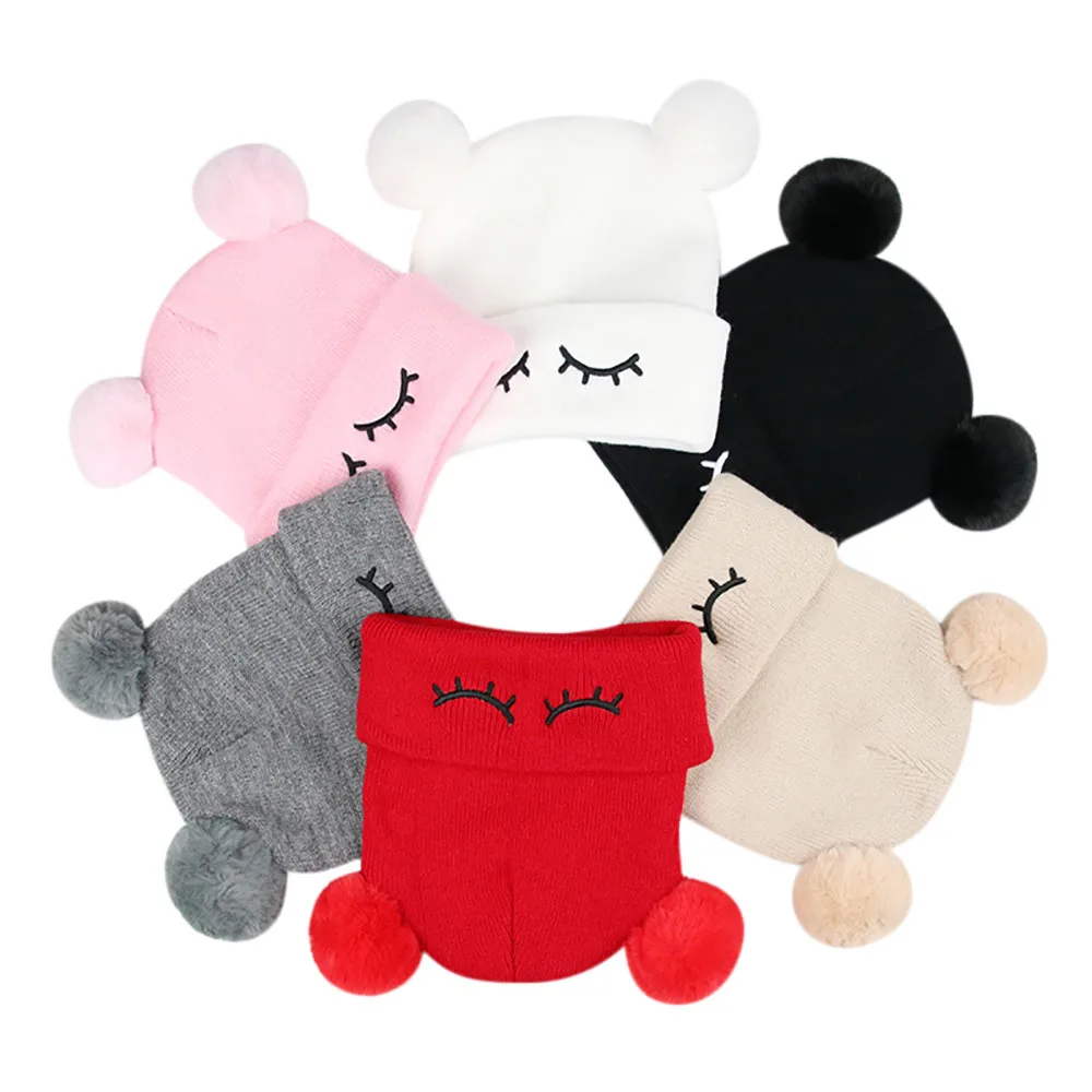 

Cute Toddler Kids Girl Boy Baby Infant Winter Warm Crochet Knit Hat Beanie Cap baby Thick Warm Beanie funny Outdoor Bonnet Caps