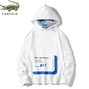 

CARTELO men hoodies wild casual fashion letter breathable comfortable hoodies men hooded men coat