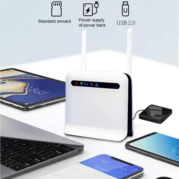 

Wireless Router CP9 Portable 4G Wireless 300Mbps CPE Home WiFi Coverage Router with 2 Antennas
