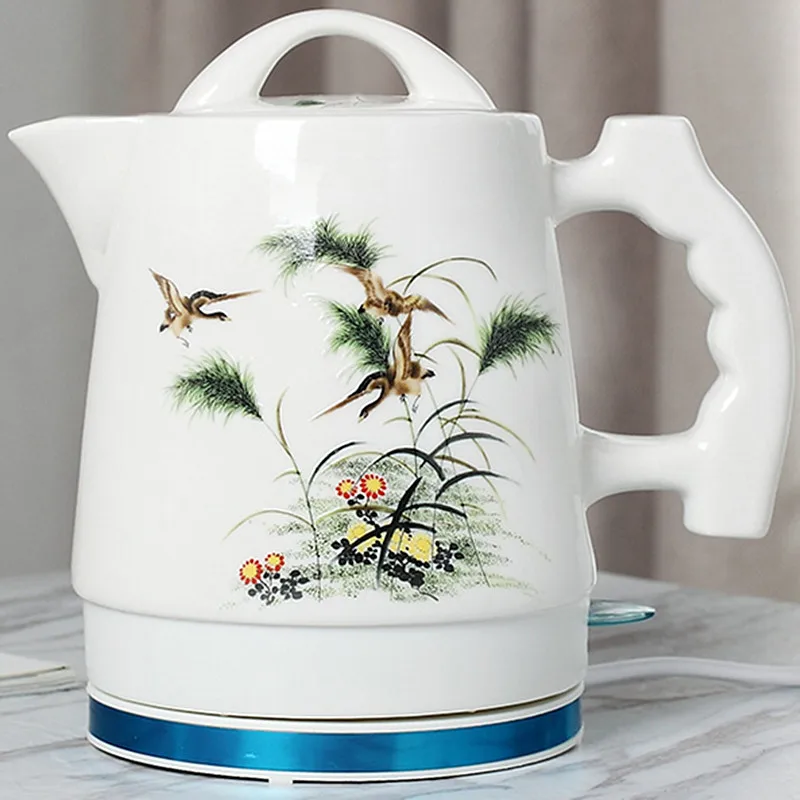 220V 1L Mini Electric Kettle Household Ceramic Portable Water Boiling Pot Auto-off Mini Multi Cooker 3