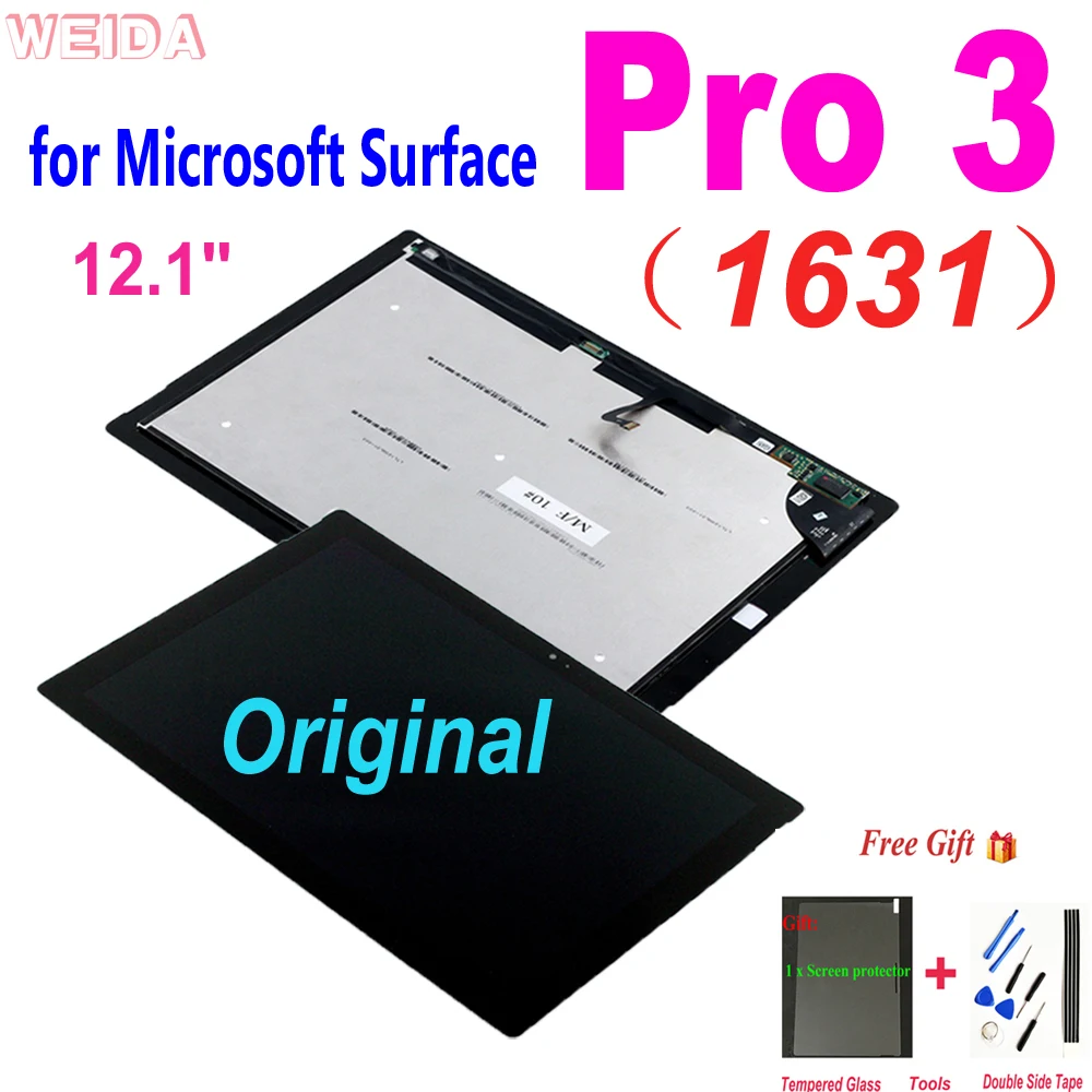 Lcd Originale Da 12.1 "Per Microsoft Surface Pro 3 1631 Display Lcd Touch Screen Digitizer Assembly Per Surface Pro 3 Pro3 Lcd