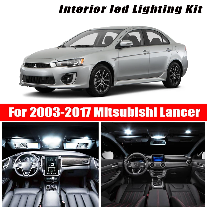 Белый автомобильный светильник Mitsubishi Lancer светодиодный для чтения без ошибок Canbus