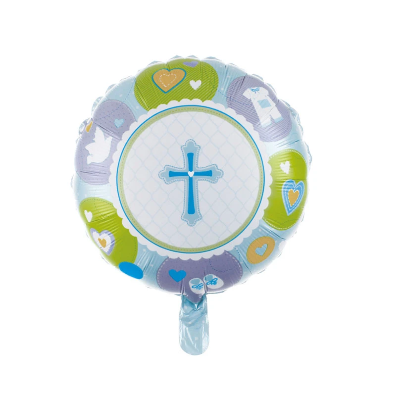 50 шт. крещения и крещения воздушные шары День рождения украшения Дети 18 дюймов крест мультфильм воздушный шар для Бэйби Шауэр девочка мальчик
