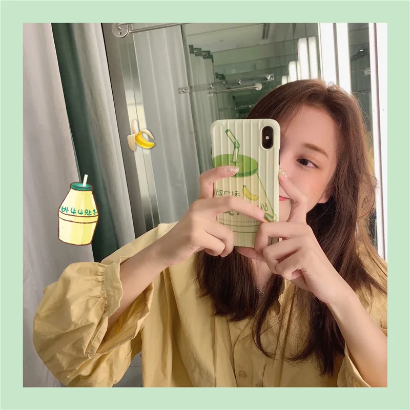 

Applicable Banana Milk 8 Plus/7 P/6 iPhone X Phone Case x s max/X R/iphone X Women's IPhone6S