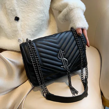 

NEW Famous Brand Handbags for Women 2020 Luxury Designer Shoulder Bag Pu Leather Tassel Crossbody Bag Small Messenger Bags