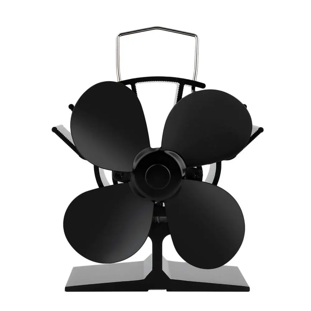 

Heat Powered Stove Fan Eco Friendly Energy Efficient Ultra Quiet Fuel Saving 4 Blades Fan For Efficient Heat Distribution