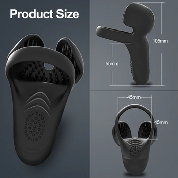 Testicle Massager Vibrator Cockring Penis Cock Ring on for Man Delay Ejaculation Sex Toys for Men Penisring Scrotum Stimulator 6