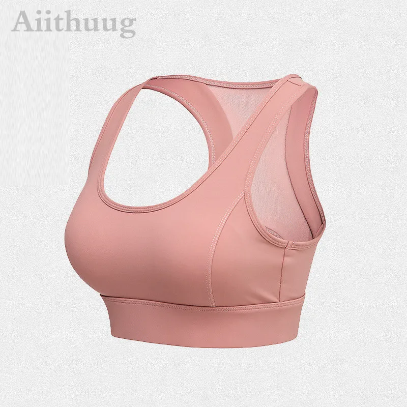 Aiithuug Strappy Sports Bra For Women Sexy Crisscross Back Light Support Yoga  Bra With Removable Cups Breathable Mesh Back - Sports Bras - AliExpress