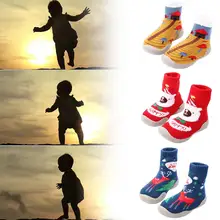 Рождественская Нескользящая хлопковая детская зимняя теплая обувь; обувь для малышей и новорожденных; обувь для первых шагов; домашняя обувь; обувь для малышей