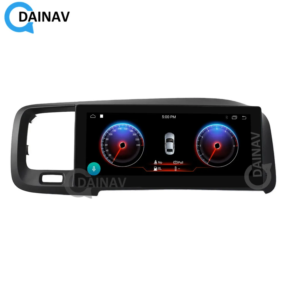 Автомагнитола на Android Авторадио в стиле Тесла для Volvo S60 V60 2011 2020 правой руки