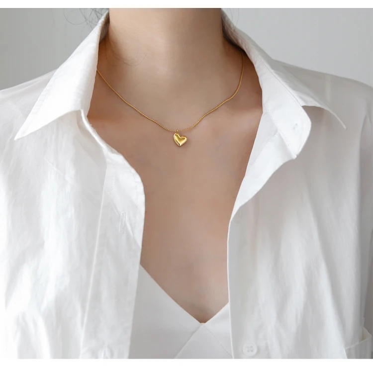 Simple Heart Pendant Necklace Fashion 