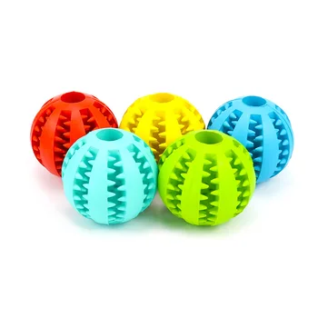 

2Pcs Pet Dog Toys Toy Funny Interactive Elasticity Ball Dog Chew Toy For Dog Tooth Clean Ball Of Food Extra-tough Rubber Ball