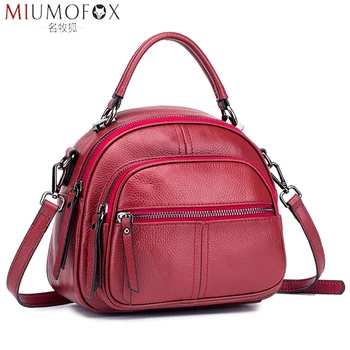 

Fashion Women Messenger Bags Genuine Cow Leather Large Capacity Handbag Multifunction Girl's Satchel Crossbody Shoulder Bag New