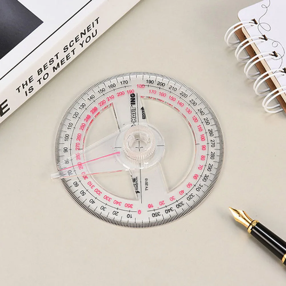Pointer Angle Finder Circular Meter Measurement Gauge Swing Ruler Protractor 