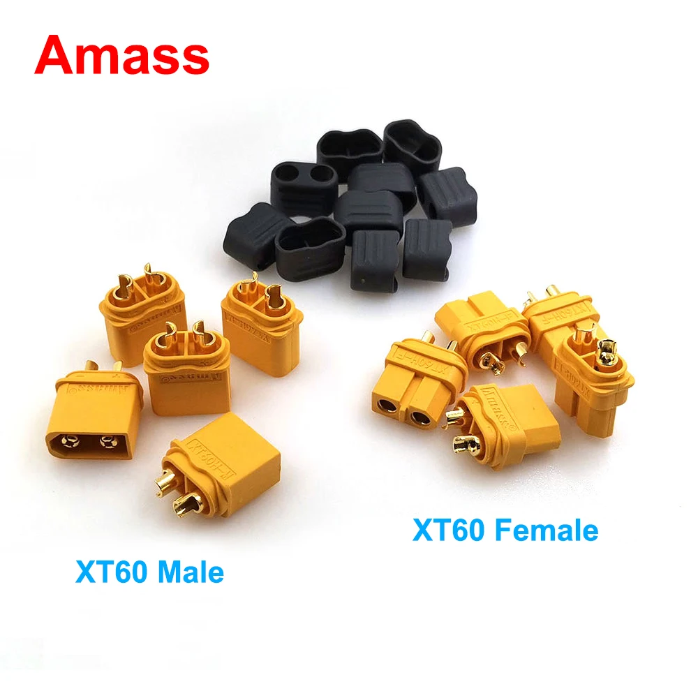 Amass XT60H Female Connector 12AWG Soft Silicone Wire Plugs RC Lipo Battery US 