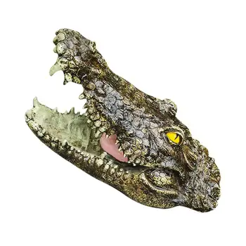 

Floating Crocodile Head Water Simulation Crocodile Head Water Bait Garden Pond Art Decoration