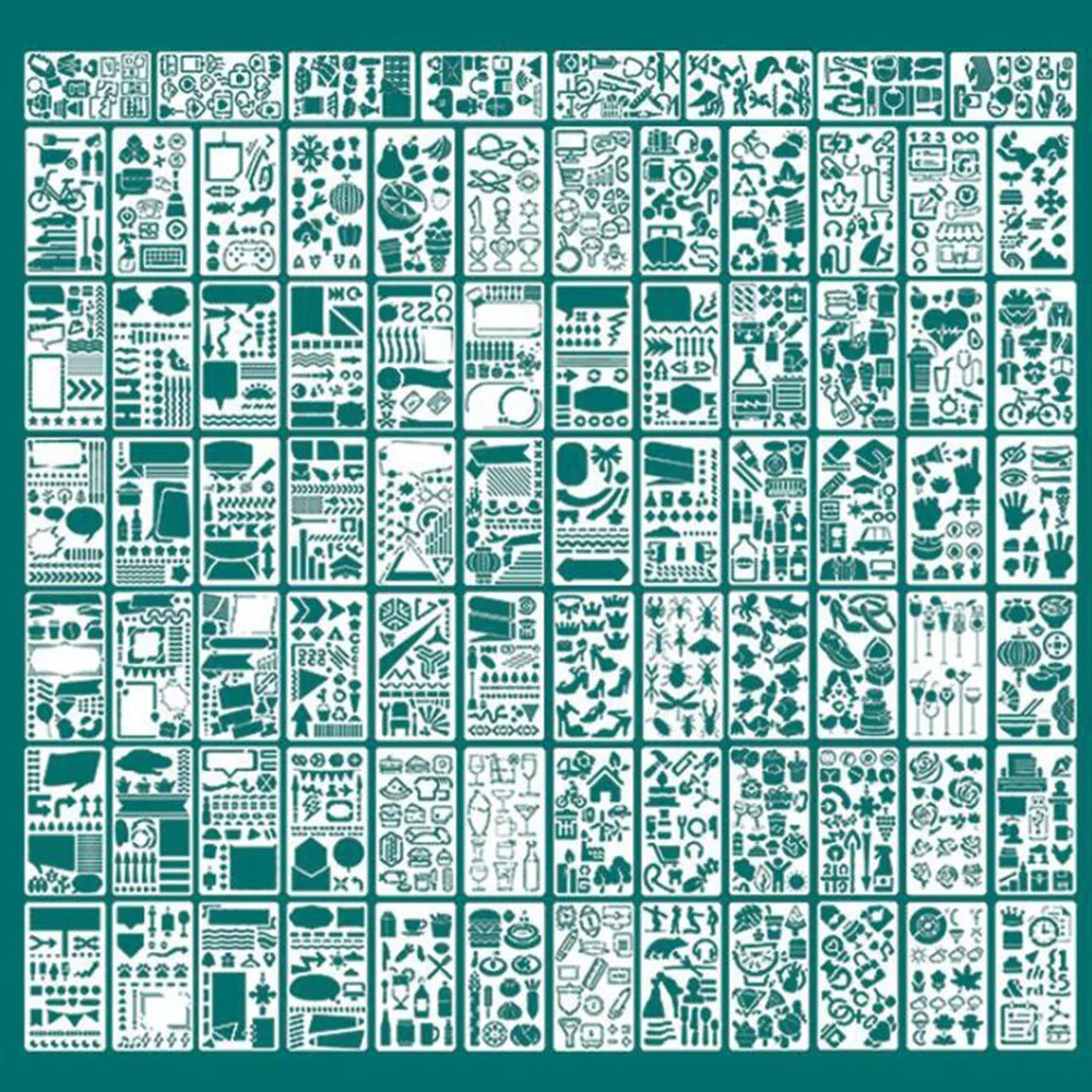 Пластиковый планер А6 трафареты Дневник для ноутбука скрапбук шаблон рисования