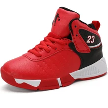 

Boy Brand High Quality Leather Thick Sole Kids Sneakers Boys Basketball Shoes Children Sports Shoes Boy Trainers Basket Shoes