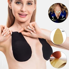 ファッション女性シリコン乳首プッシュアップブラジャー粘着マジック美容インスタントリフト乳房ブラジャーテープ付箋見えないブラッシーストラップレス(China)