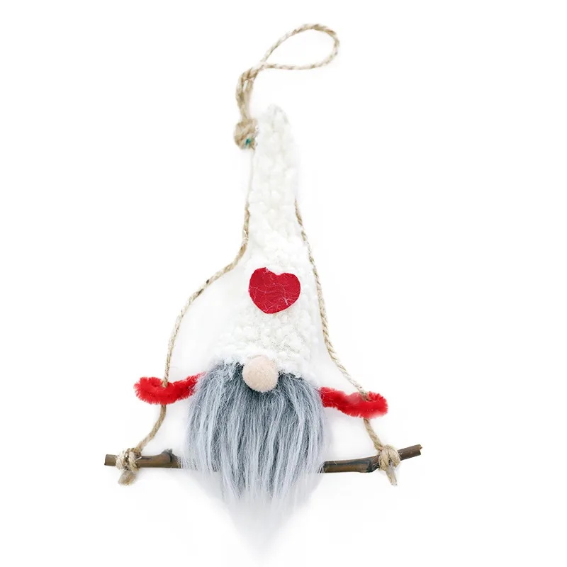 Плюшевая кукла гном веселый рождественский кулон Висячие украшения для рождественской елки праздничные украшения Декор для дома - Цвет: A