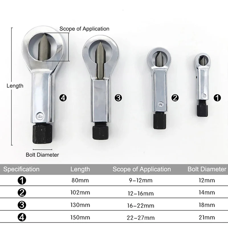 1 Pcs 9-12mm Set di strumenti per Splitter di dadi per impieghi gravosi strumento per demolitore di dadi strumento di spaccatura manuale portatile durevole estrattore di rimozione manuale