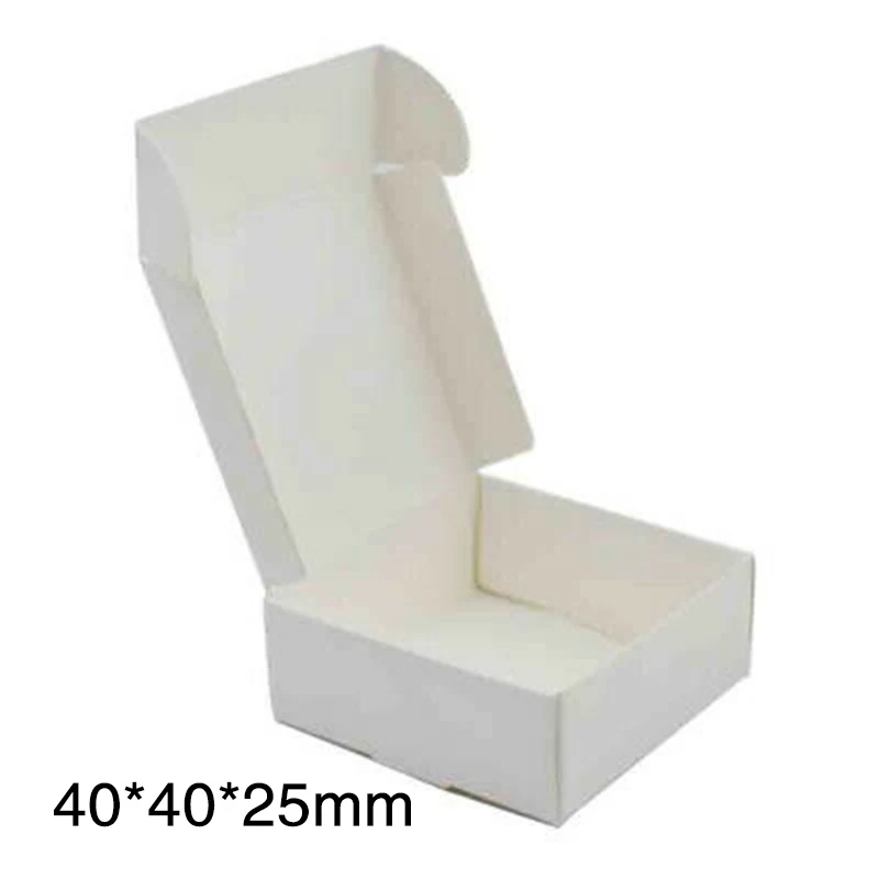 40X40X25mm white Десертная посылка, Подарочная коробка для хранения, коробки для конфет, портативная креативная картонная упаковка 350 г, 10 шт., контейнер для еды на день рождения, фестиваль - Цвет: 40X40X25mm white