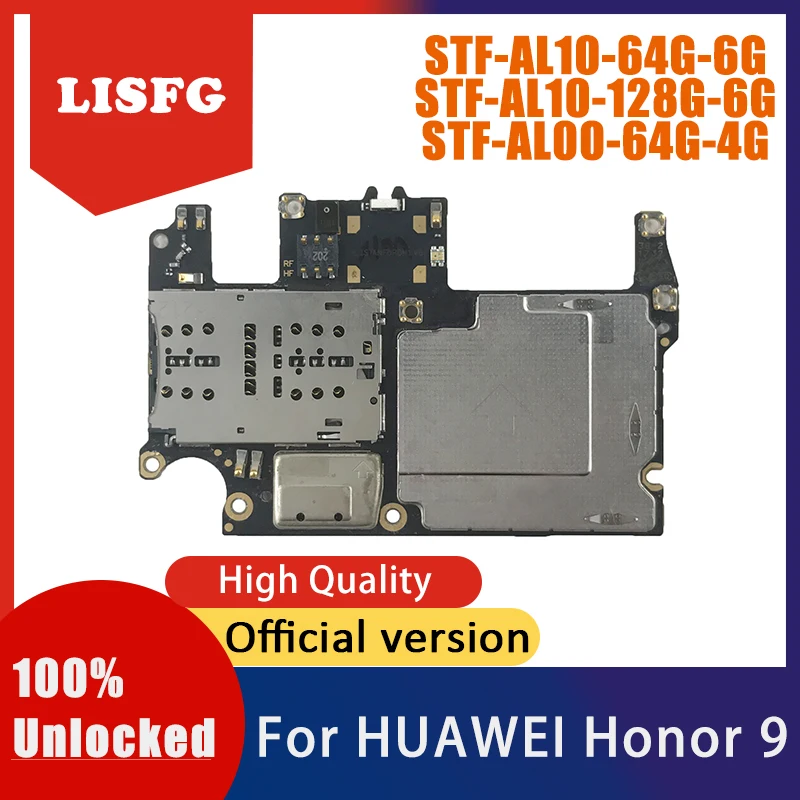 Бесплатная доставка 100% разблокированная материнская плата для HUAWEI Honor 9 64 ГБ 128