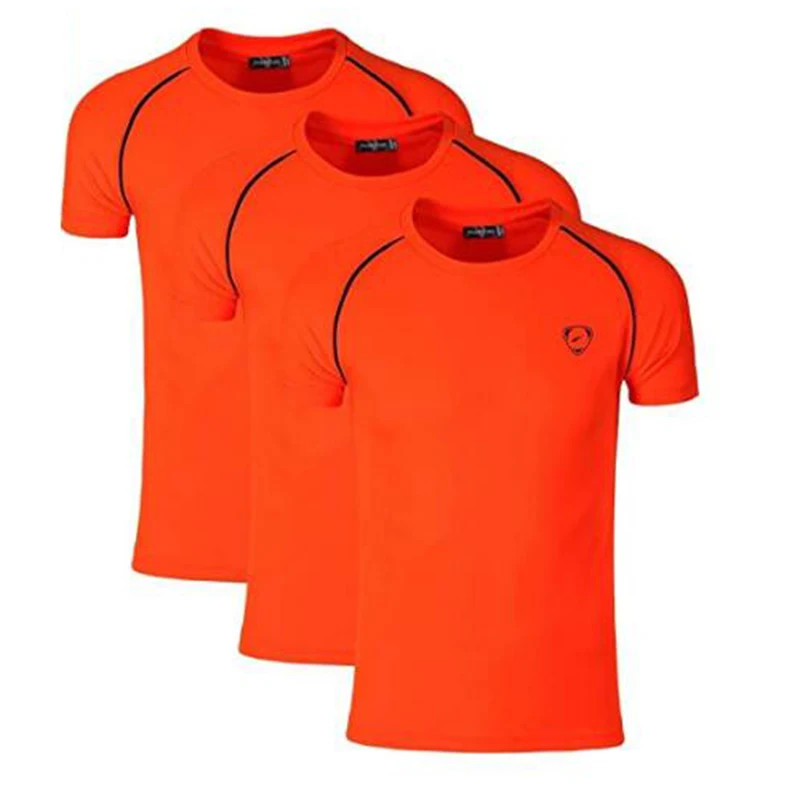 Jeansian 3 шт Мужская футболка спортивная сухая посадка короткий рукав работа фитнес-тренировки LSL182 PackD - Цвет: LSL182-PackI