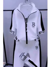  Women's 2 Two Piece Set 2021 Summer New Slim Fashion Short Sleeve Hooded Sweater Leisure Sweat Suit For Women Tracksuit Clothes 