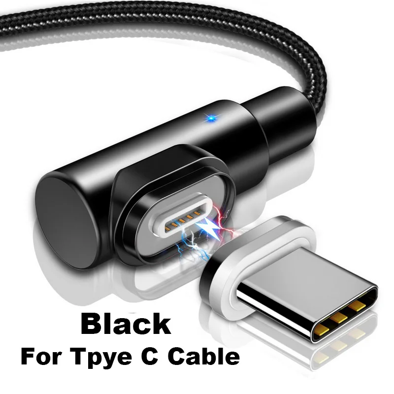 1 м Магнитный кабель Micro usb type C адаптер зарядное устройство Быстрая зарядка для iPhone X XS Max XR samsung зарядный магнит Android шнур для телефона - Цвет: For Tpye C