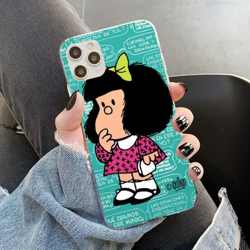 11 cases YNDFCNB Hot Mafalda Phone Case for iphone 13 11 12 pro XS MAX 8 7 6 6S Plus X 5S SE 2020 XR case phone cases for iphone xr