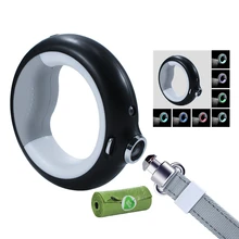 

PetQueue Wholesale Pet Supply Adjustable 7 Colors Led Light Multifunction Durable Rope Pet Poop Bags Dropshipping Dog Leash