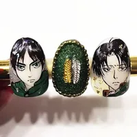Attack On Titan TSC-260 CARTOON 3d Nail Art Stickers Decal Template Slider Diy Nail Tool Decorations 1