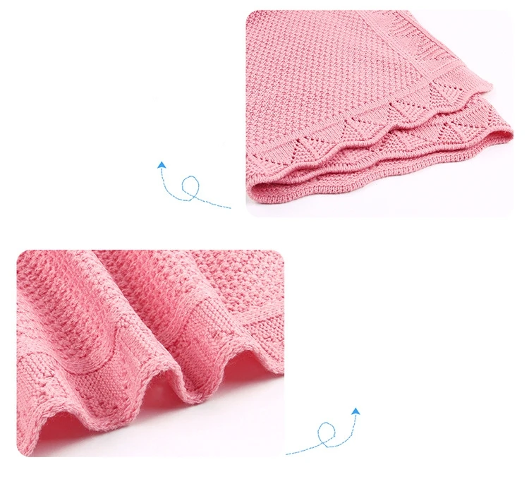 Одеяла для новорожденных, вязаные летние аксессуары для девочек, коврик для коляски, ежемесячное детское одеяло для мальчиков