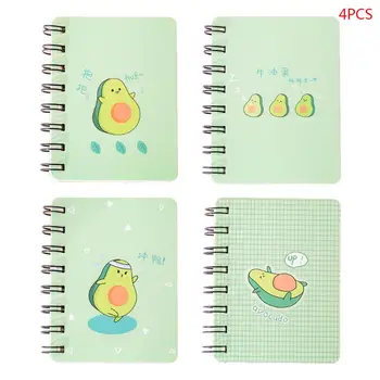 

4pcs Avocado Spiral Coil Notebook Blank Paper Journal Diary Planner Notepad Gift B95C